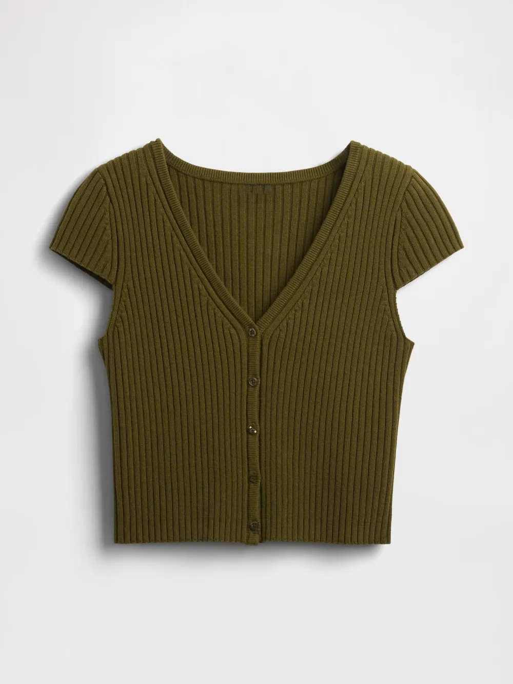 Fitted Ribbed Cardigan