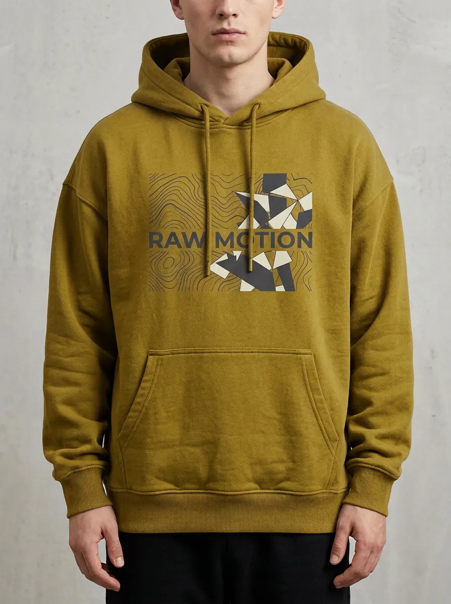 Topographic Geometric Men's Graphic Hoodie