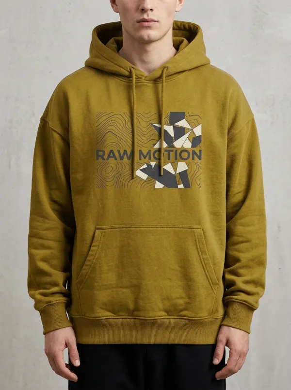 Topographic Geometric Men's Graphic Hoodie