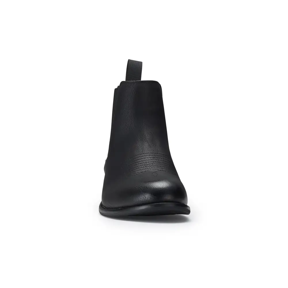 Faux-Leather Embossed Slip-On Chelsea Boots