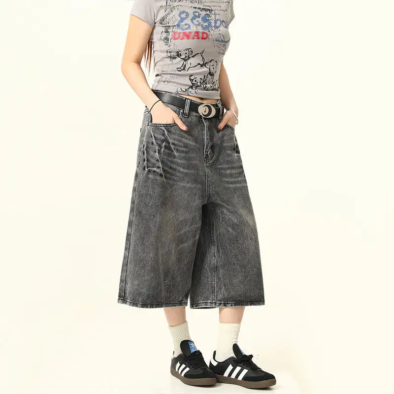 Streetwear Distressed Denim Shorts