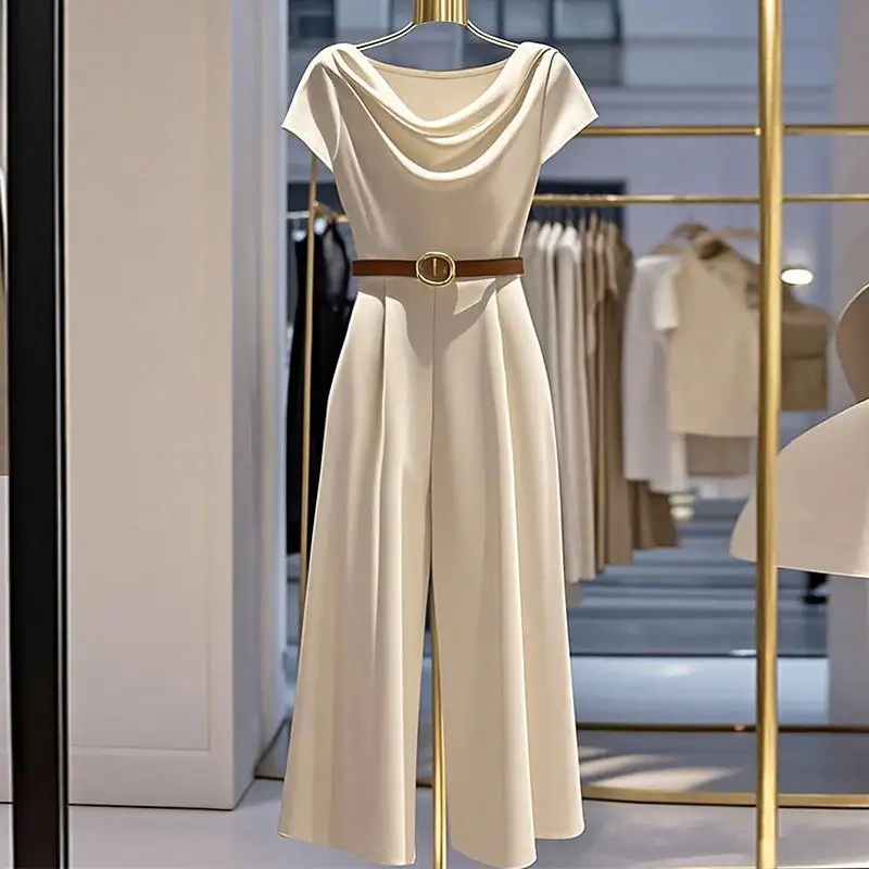 Professional Formal Office-Style Plain Jumpsuit