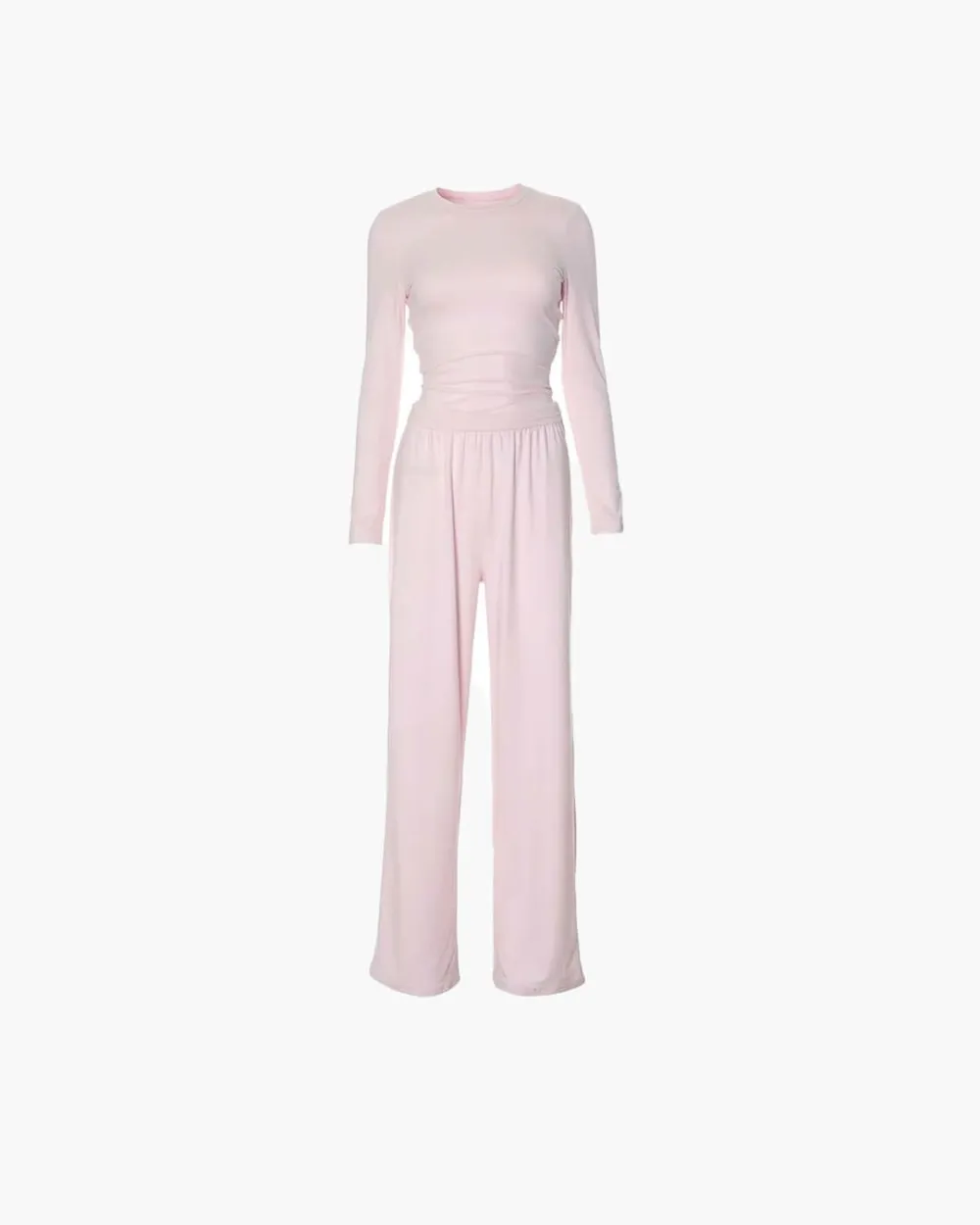 Long-Sleeve Top & Wide-Leg Trousers Set