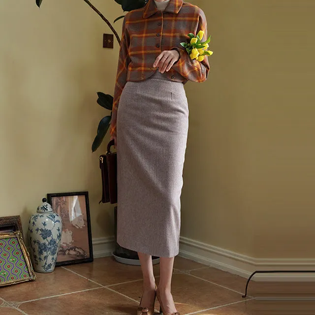 Simple Daily Everyday Casual Polyester Skirt