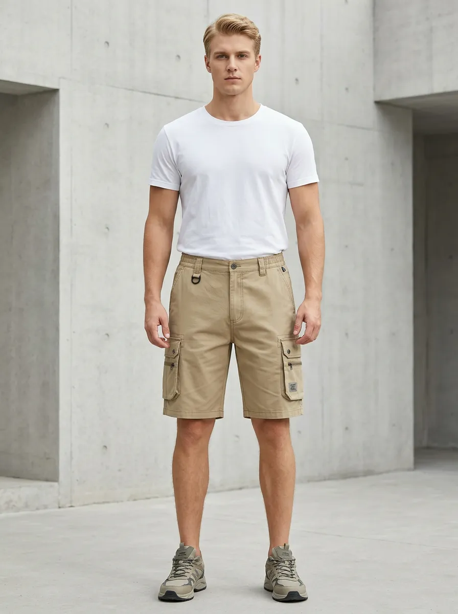 Men's Trek Ready Outdoor Casual Multi-Pocket Cargo Shorts
