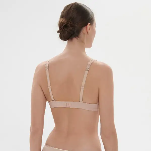 Women's Plunge Underwire Spacer Seamless Multiway Guipure Lace Embroidery Mesh Bra