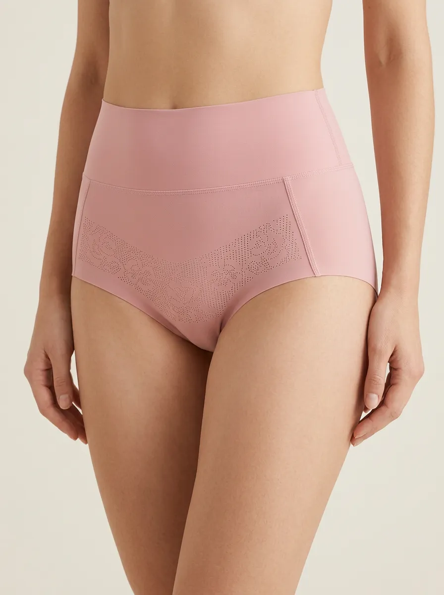 Women's High-Waisted Laser-Cut Floral-Pattern Panties