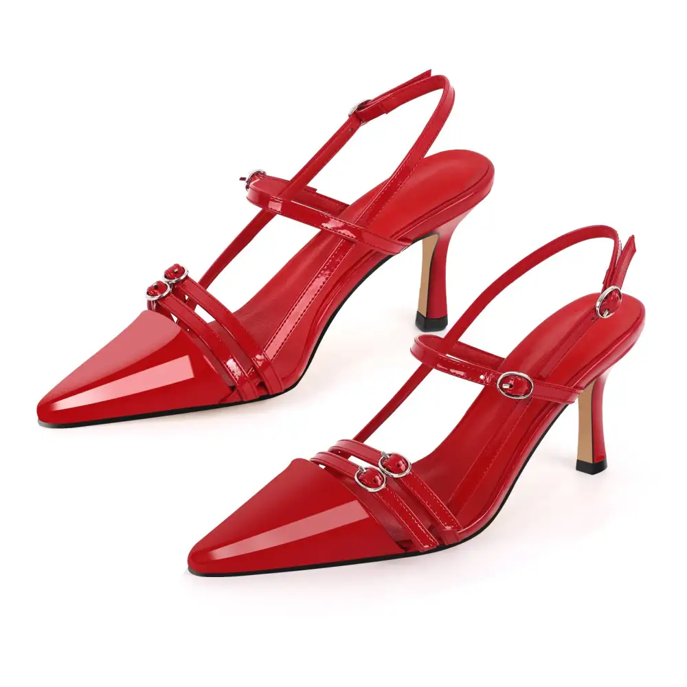 Sleek Pointed Toe Stiletto Slingback Pumps