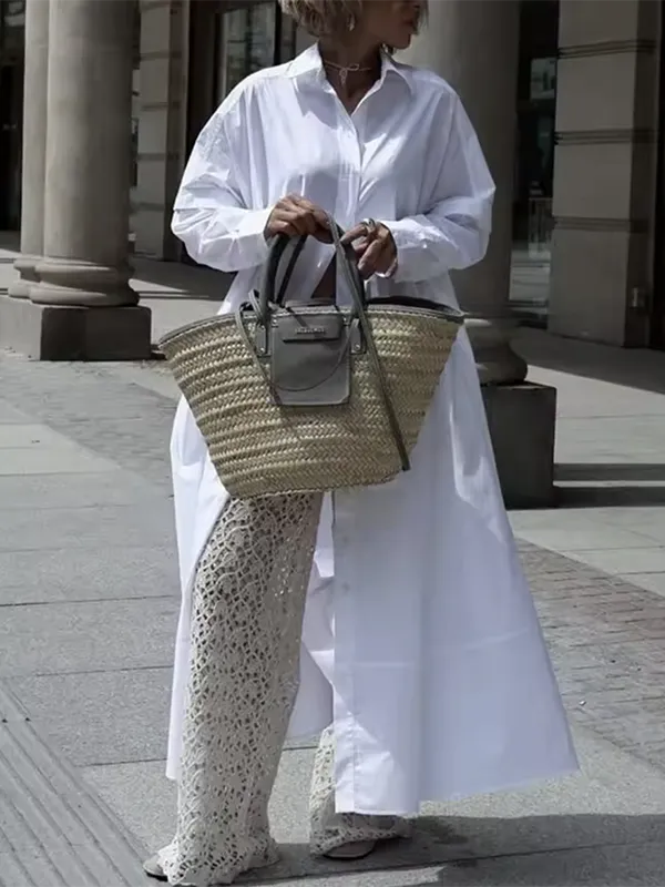 Long Shirt Maxi Dress