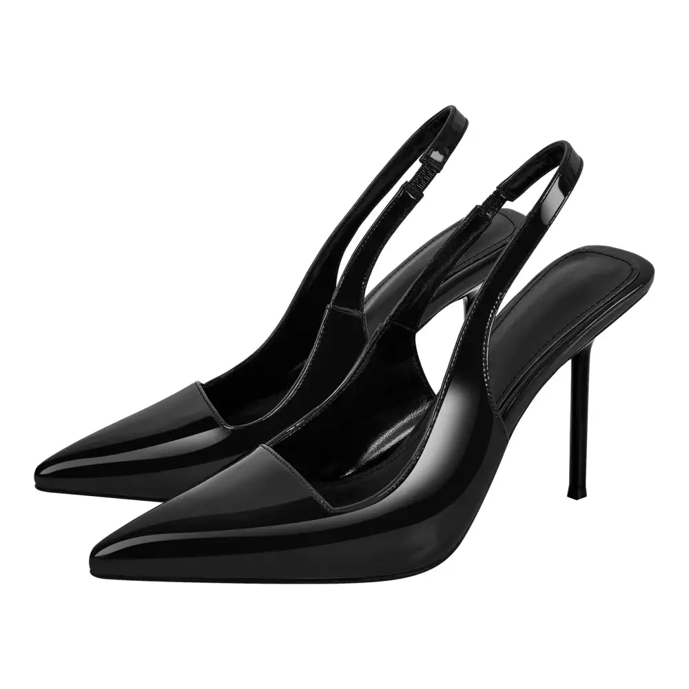 Chic Pointed Toe Stiletto Slingback Pumps