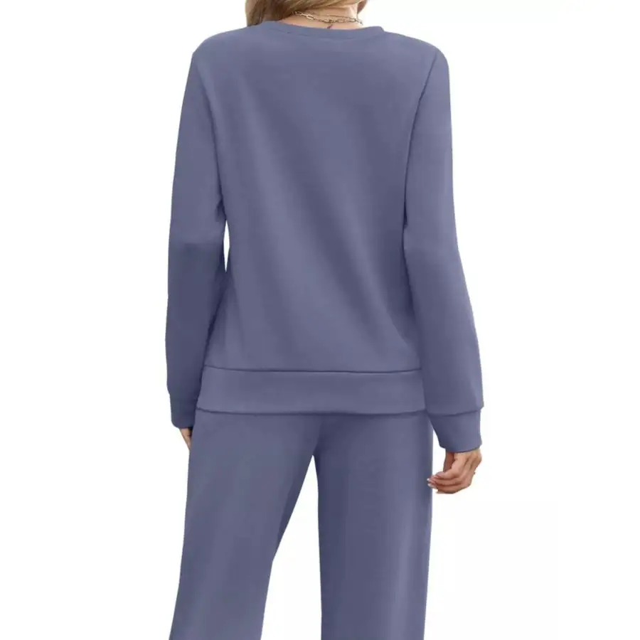 Full Size Casual Long Sleeve Top and Pants Set Plus Size