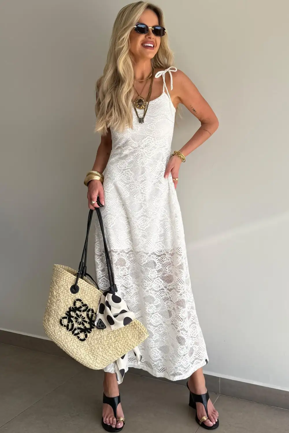 Comfort Fit Floral Lace Dress