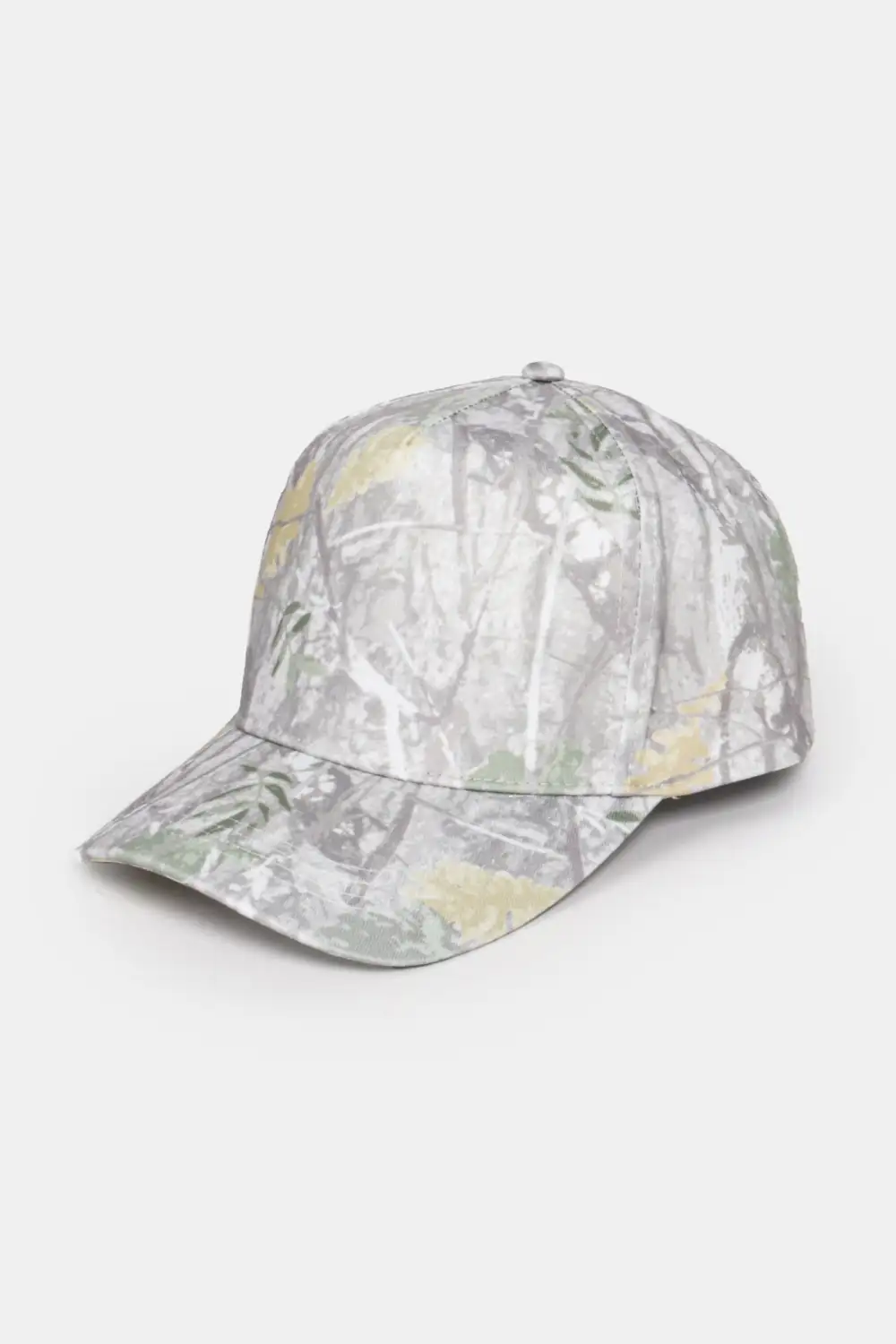 Wood Print Five Panel Camo Panel Baseball Cap