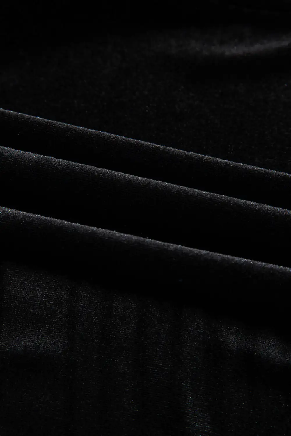 Black Pearl Beaded Half Sleeve Velvet Top