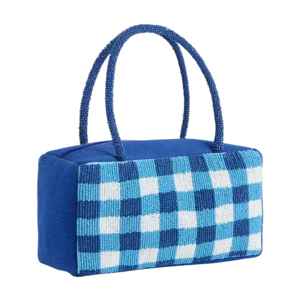 Blue Fish Beaded Mini Handbag