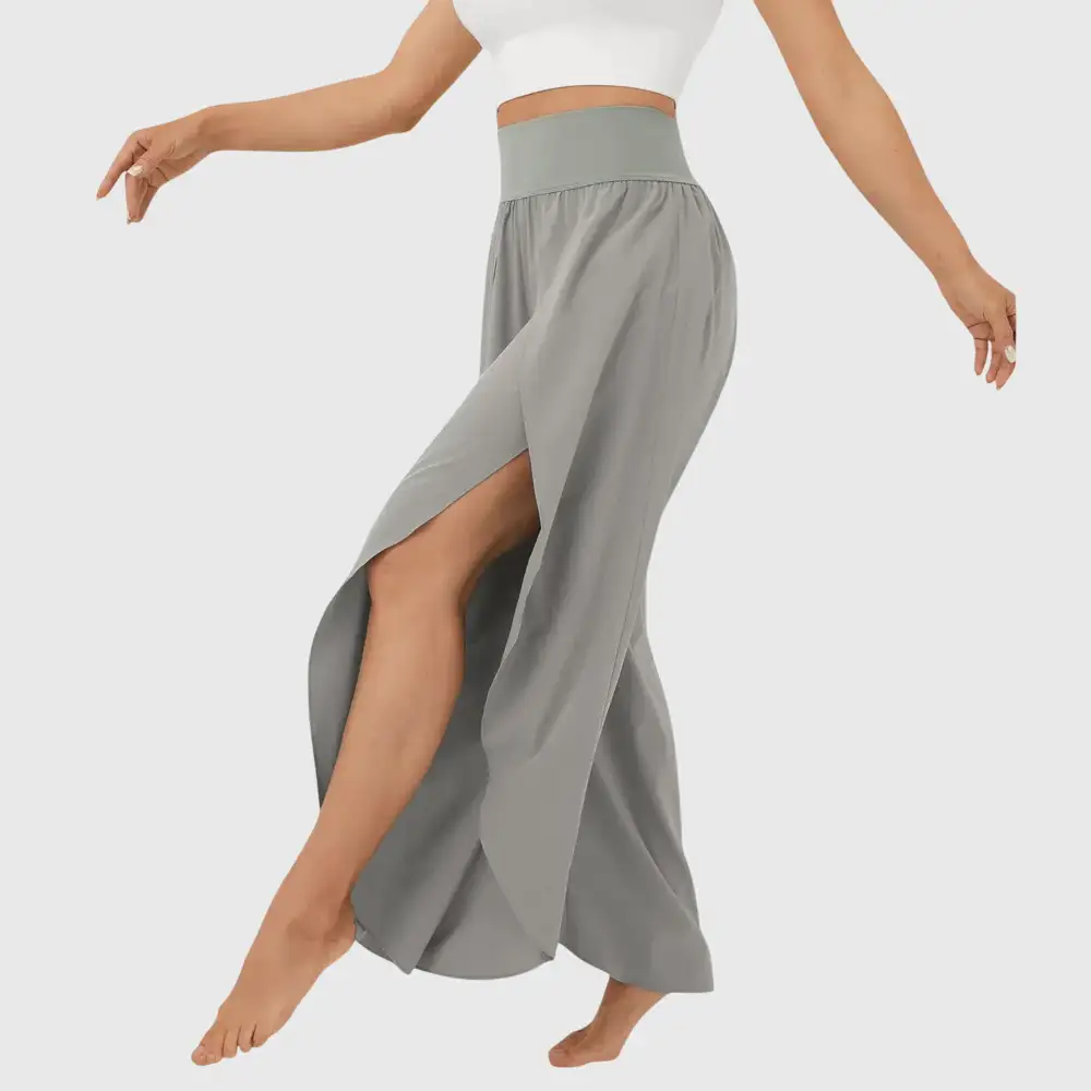 Wide Leg Split Hem Pants