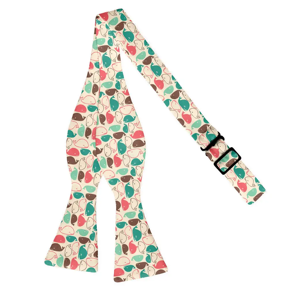 Whales Pattern Bow Tie