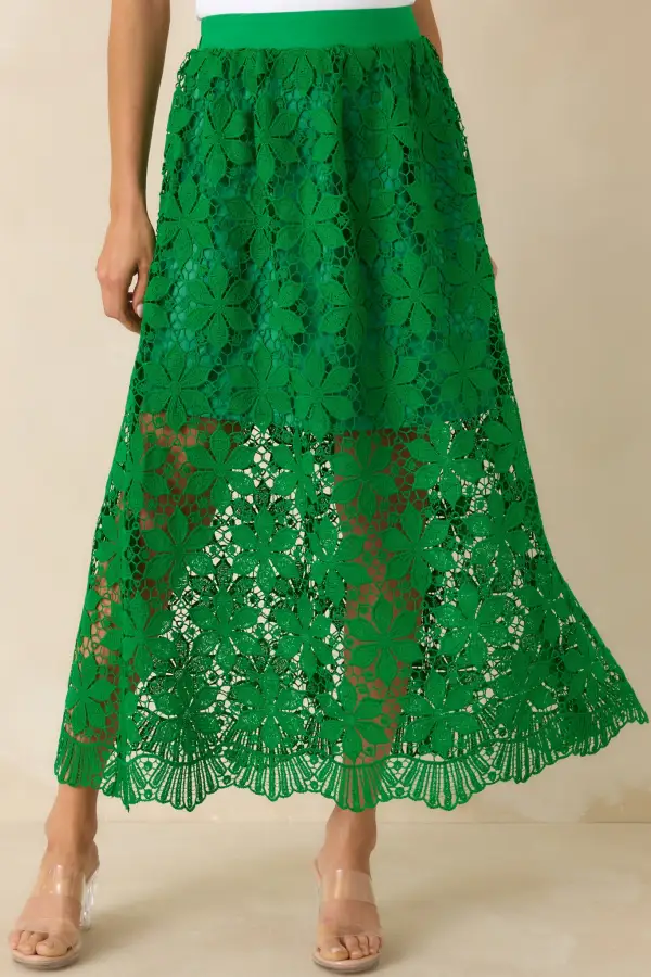 Structured Cotton Polyester Maxi Skirt