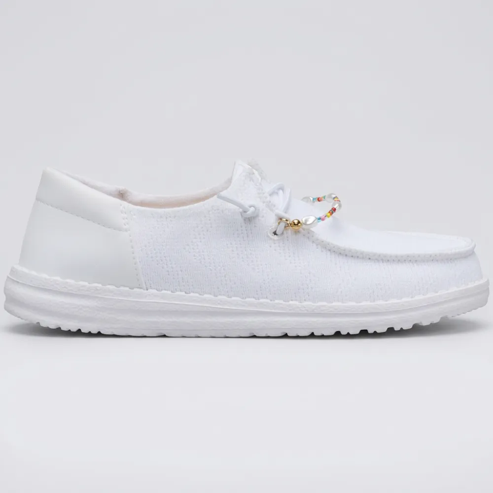 Funk Mesh Beaded Lace Casual Shoes For Women