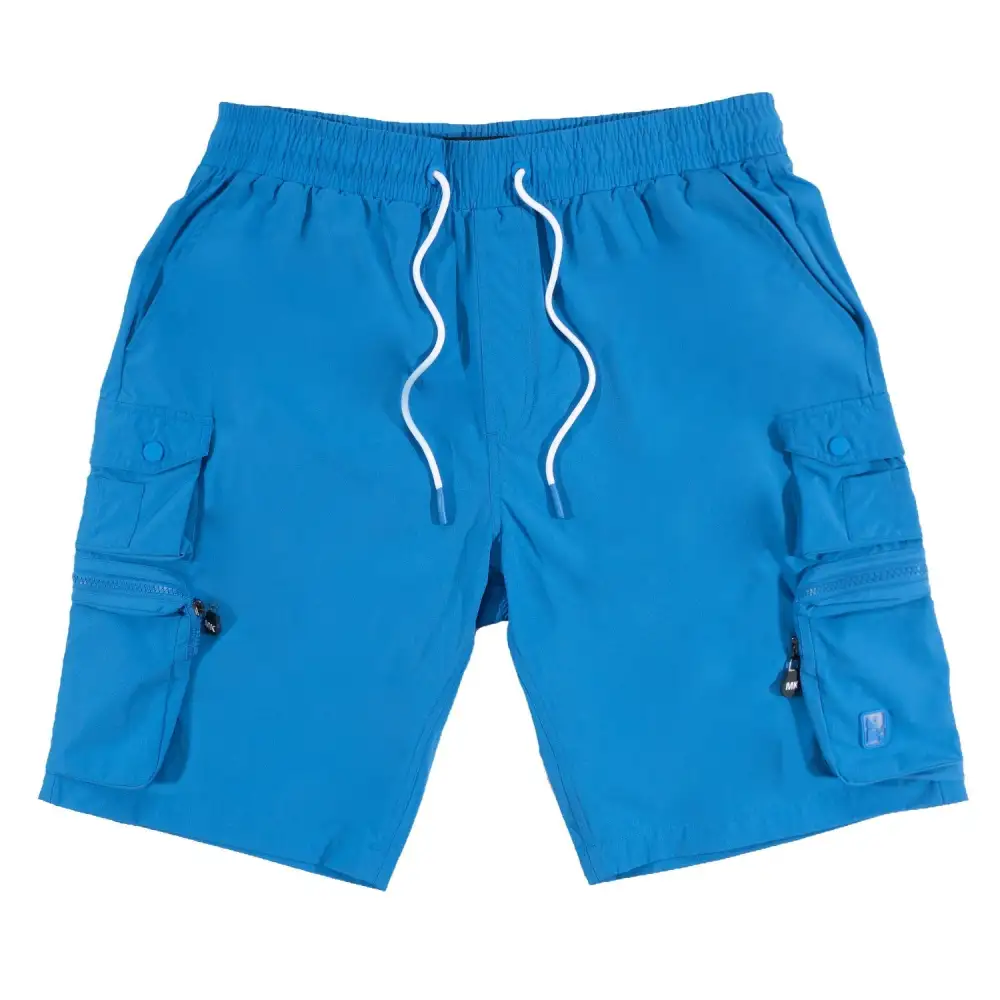Nylon Spandex Cargo Shorts - Royal Blue Old
