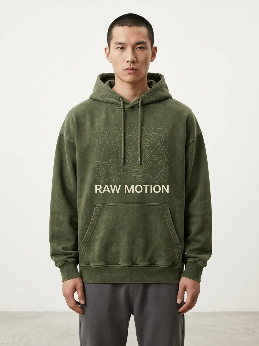 Abstract Topographic Men's Graphic Hoodie
