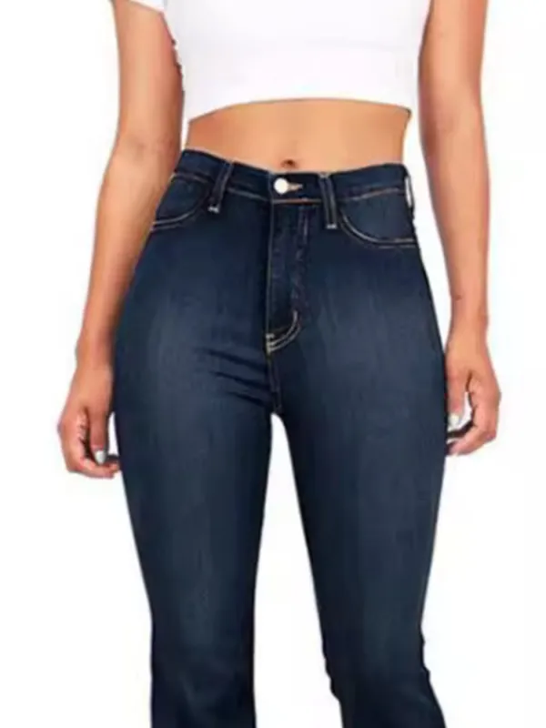 High-Waisted Bootcut Jeans