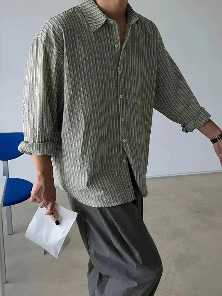Textured Striped Shirt