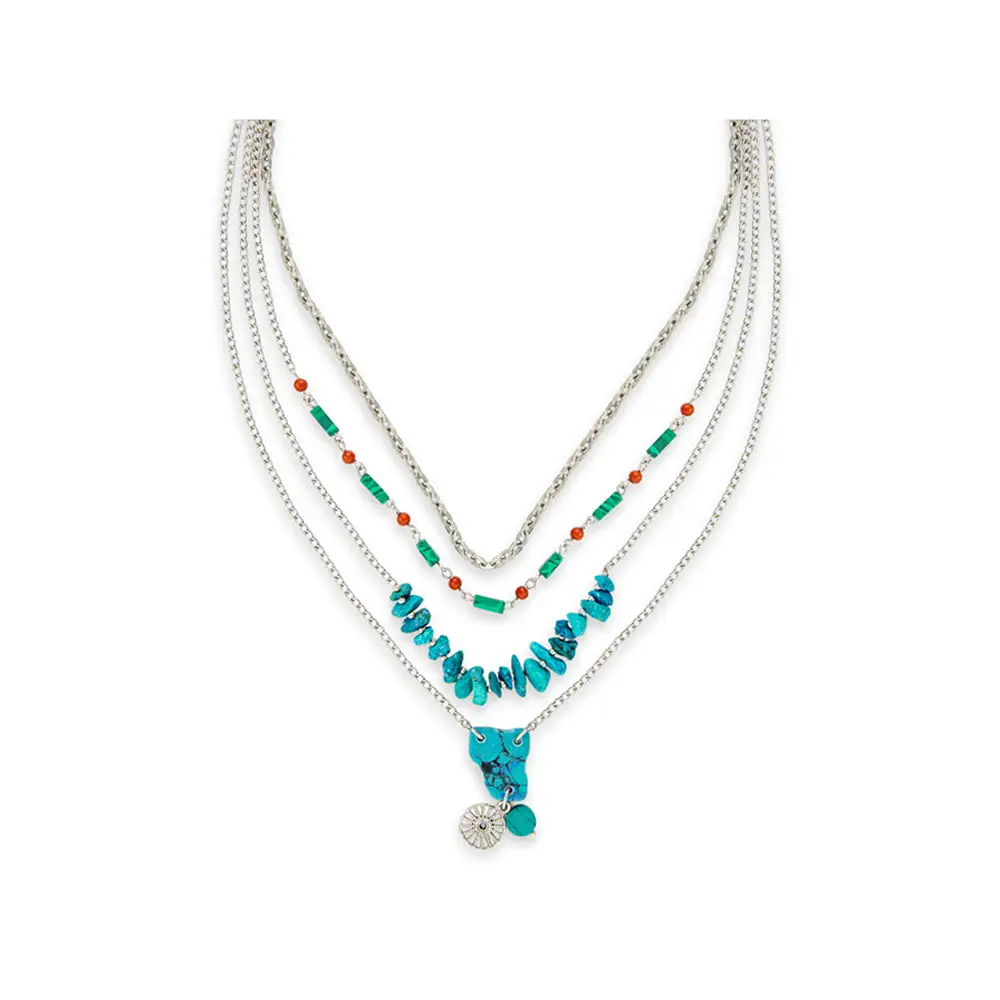 Layered Detail Bohemian Necklace