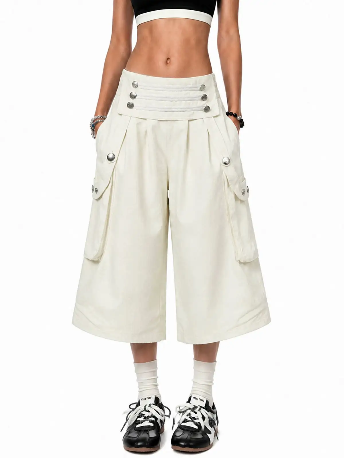Contemporary Wide-Leg Shorts
