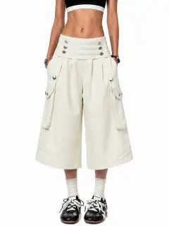 Contemporary Wide-Leg Shorts