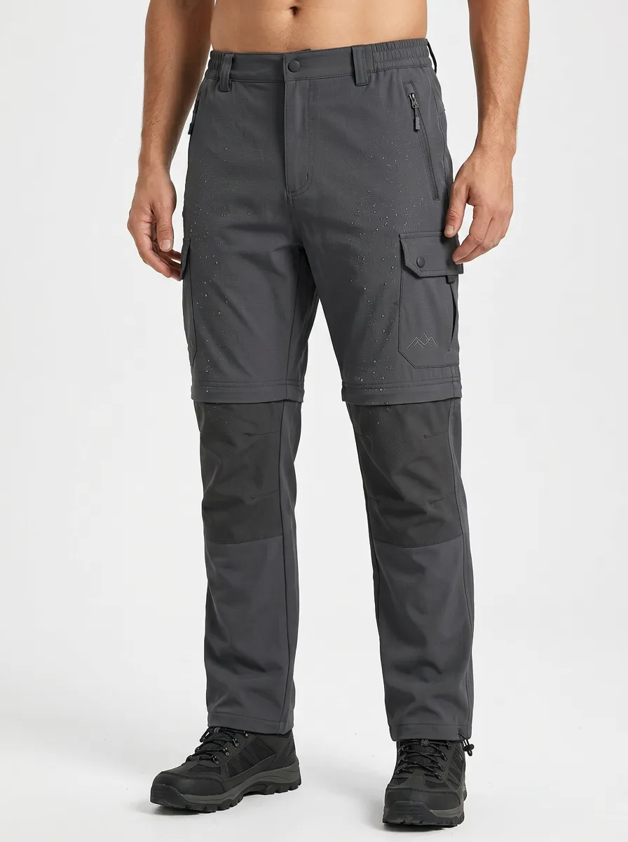 Men's Trek Tactical Mountain Graphic Waterproof Zip Tactical Cargo Pants