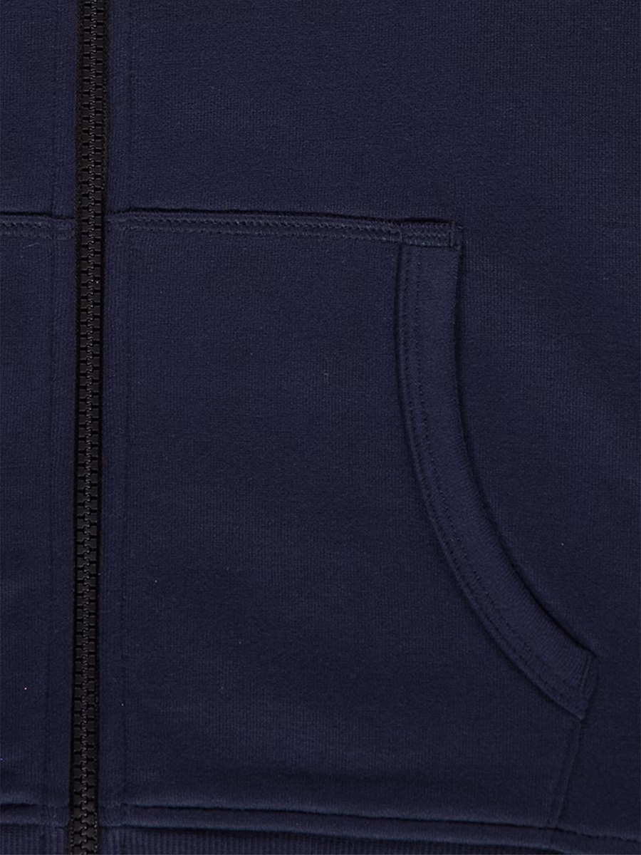 Navy Zip Up Hoodie detail 2