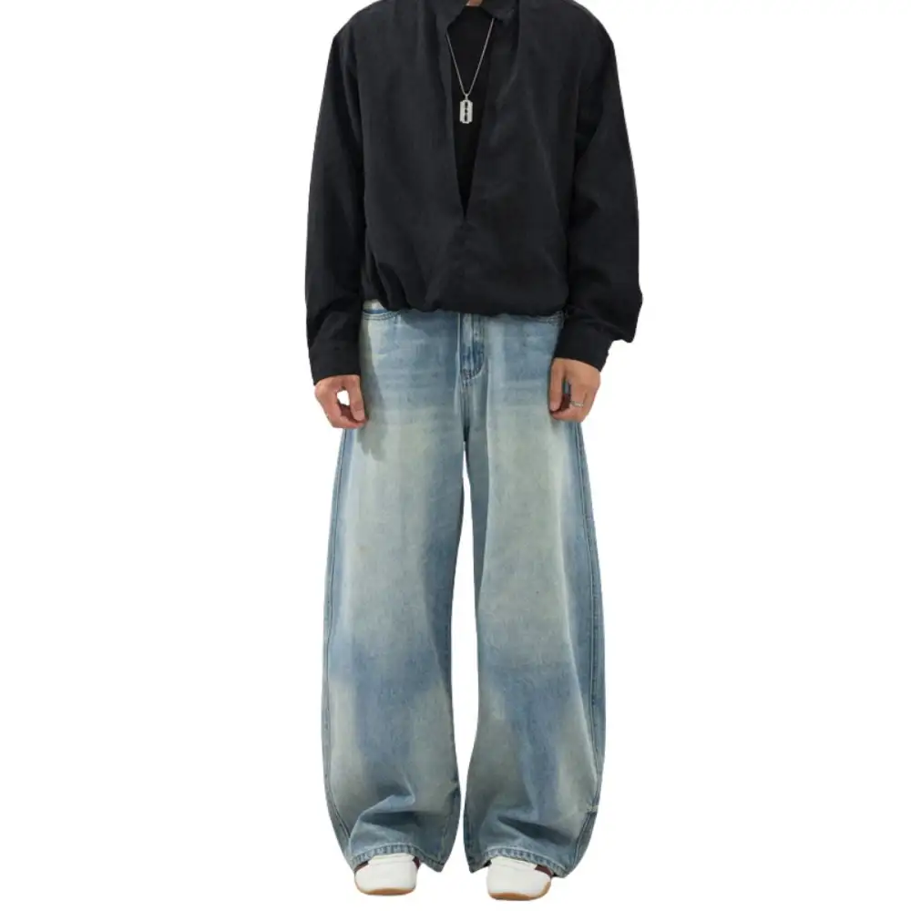 Clean Line Baggy Denim Jeans