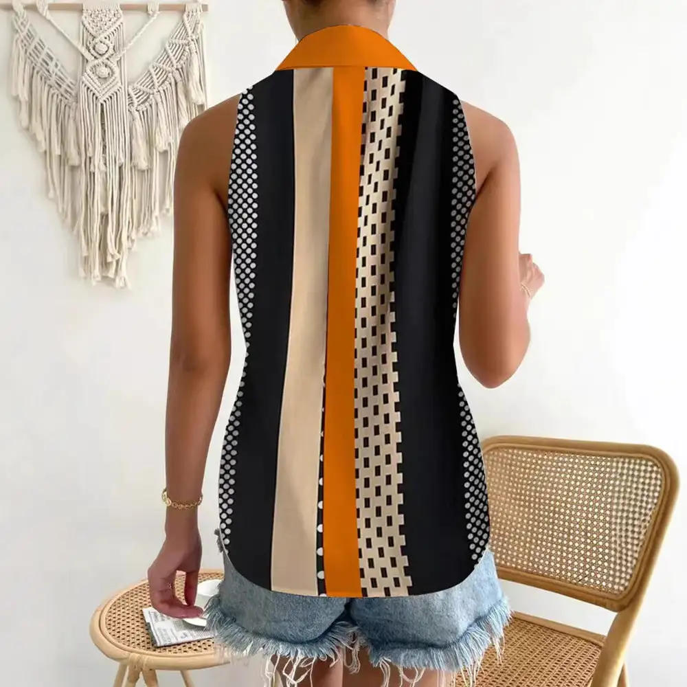 Subtle Asymmetrical Button Front Blouse