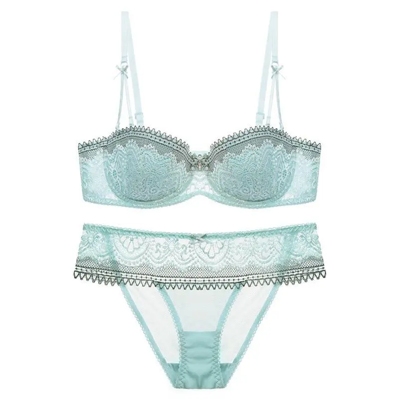Embroidered Push-Up Lace Lingerie Set