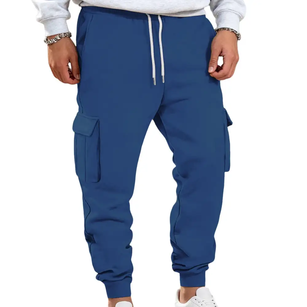 Men's Casual Cargo Waistband Pockets Cargo Pants Utility Fit
