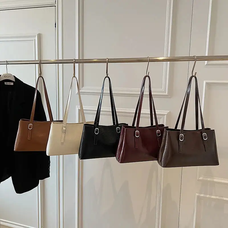 Chic Vintage Brown Leather Shoulder Bag
