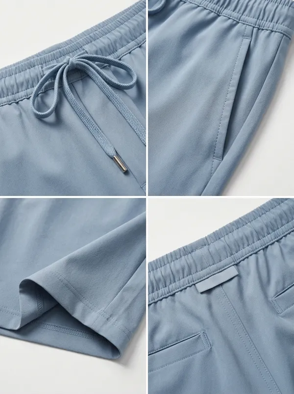Versatile Ice-Silk Elastic-Waist Stretch Shorts