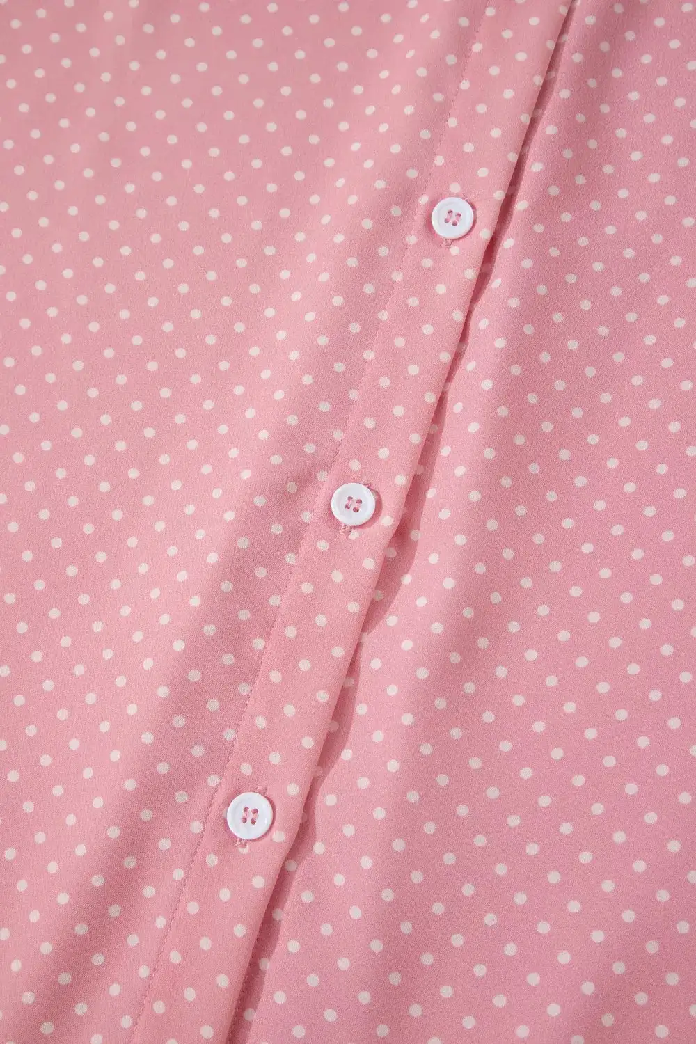 Casual Polka Dot Print Button Down Shirt