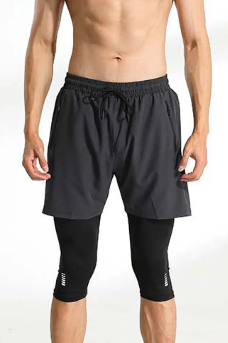 Outdoor Motion Quick Dry Breathable Drawstring Athletic Shorts