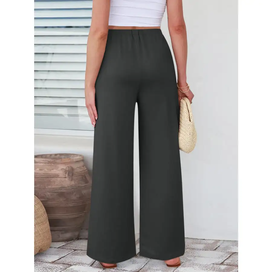 Weekend Elastic Waist Wide Leg Pants