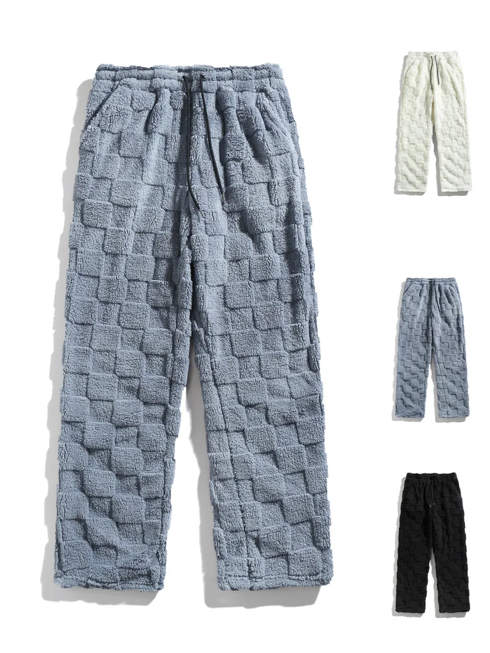 Layered Textured Knit Pants