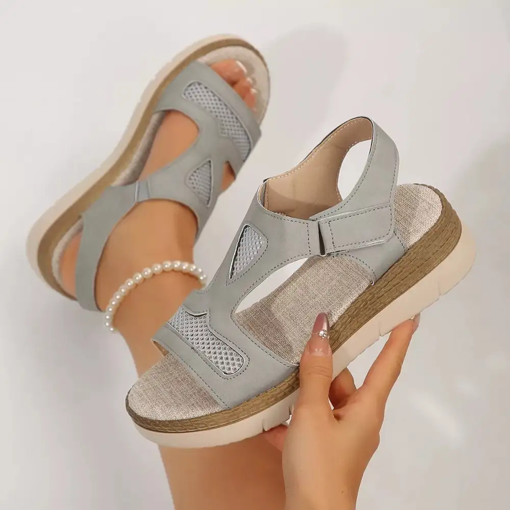 Daytime Lounge Open Toe Wedge Sandals