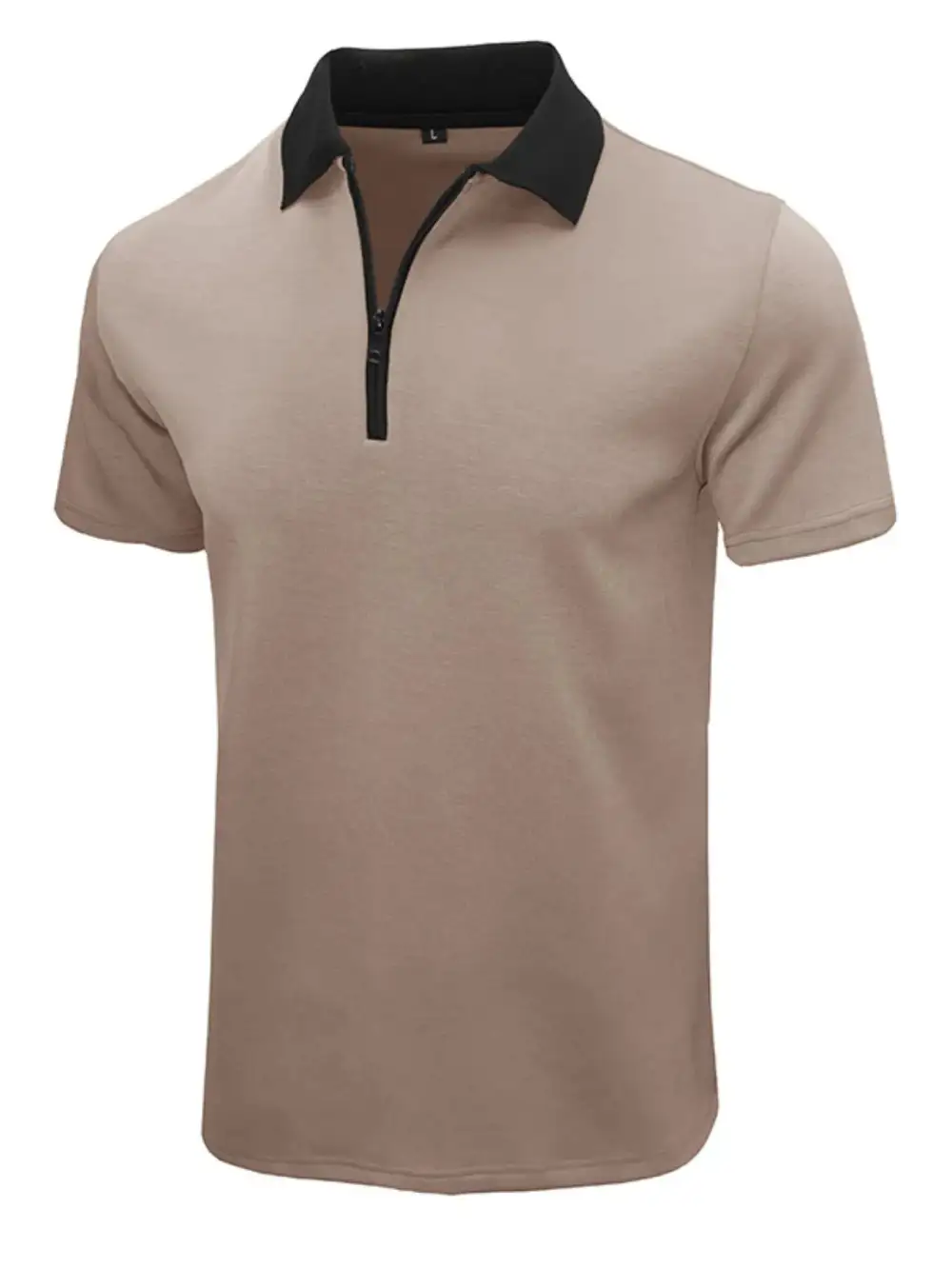 Woven Contrast Detail Collared Polo Shirt