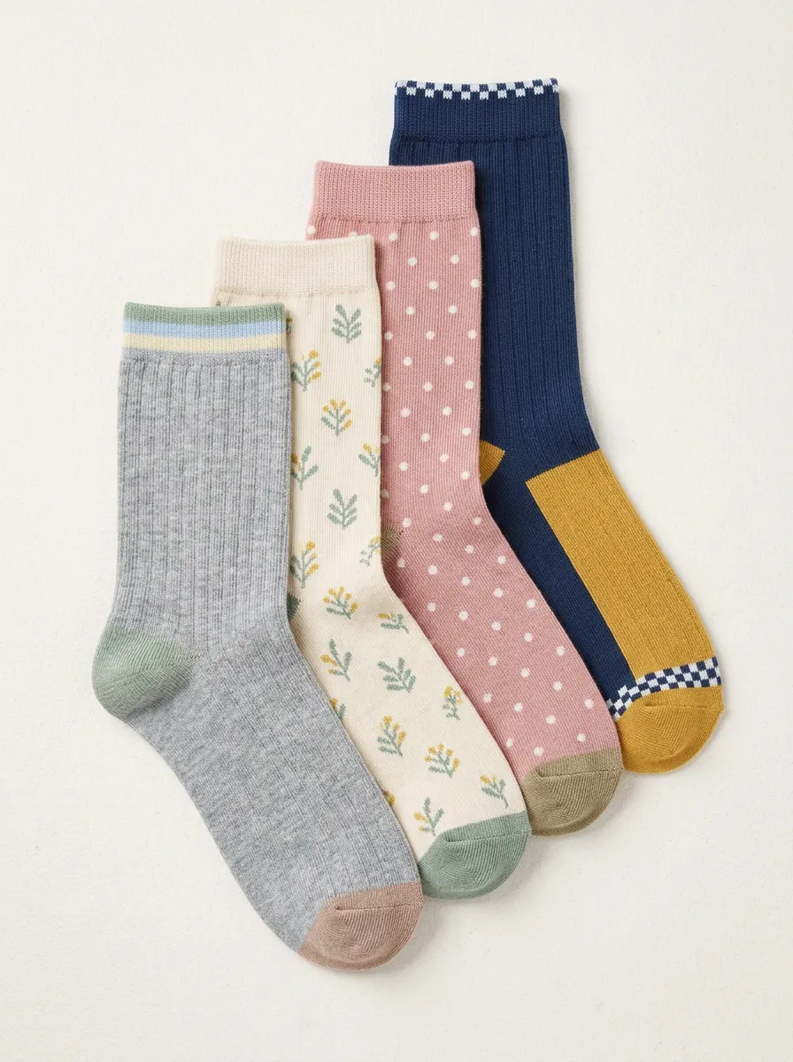 Women's Four Pair Casual Socks
