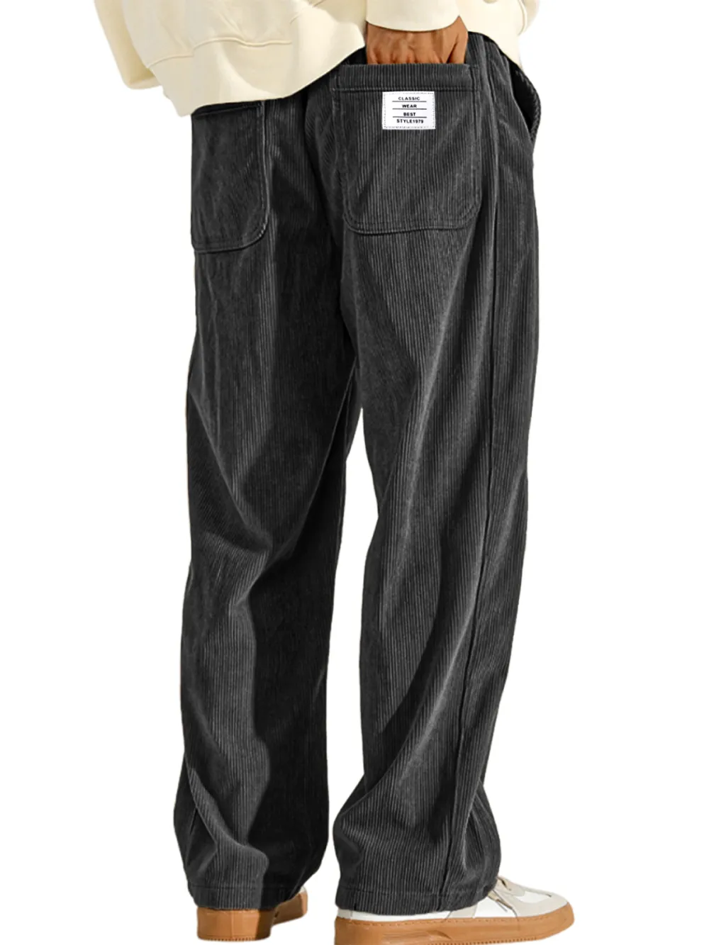 Garment Washed Corduroy Utility Pants