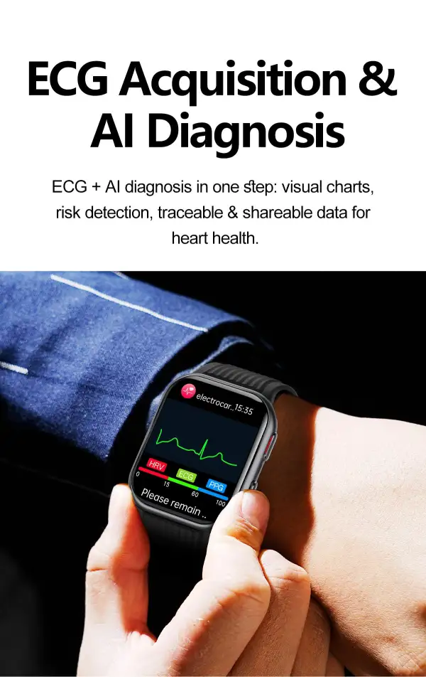 Airbag Blood Pressure ECG Smartwatch | Carelders QS67