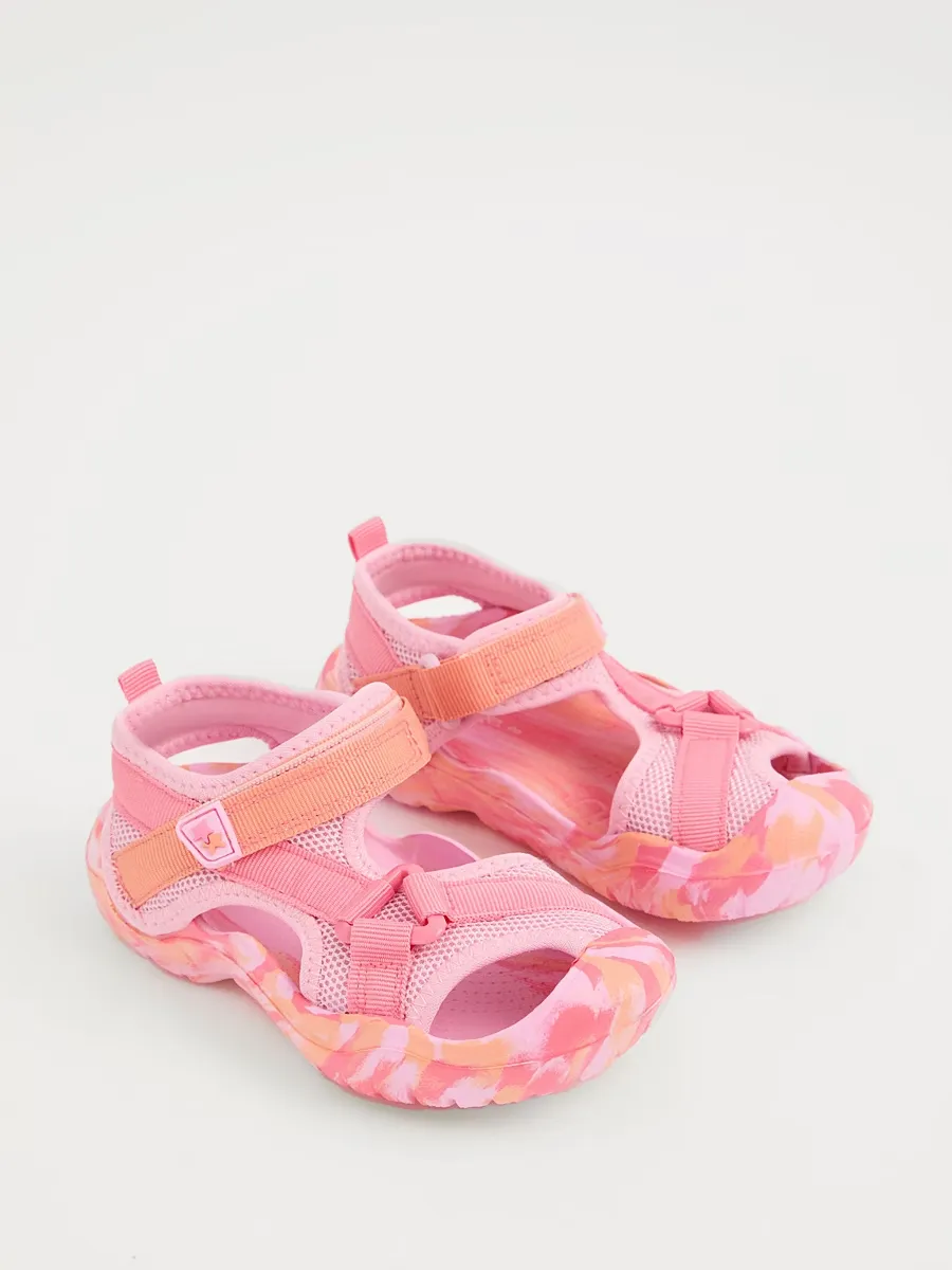 Pink Marble Closed Toe Trekker Sandals