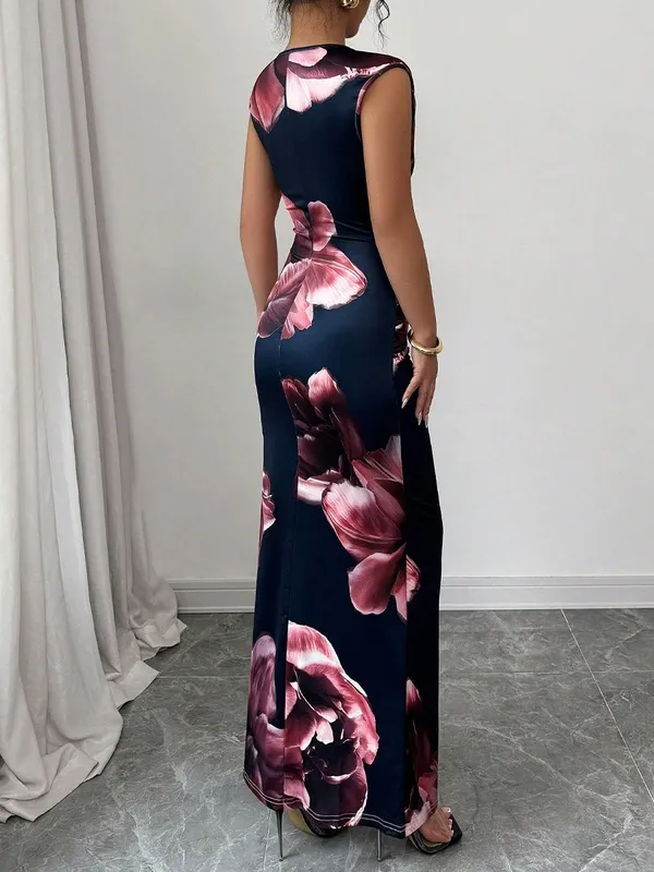 Floral Bodycon Maxi Dress