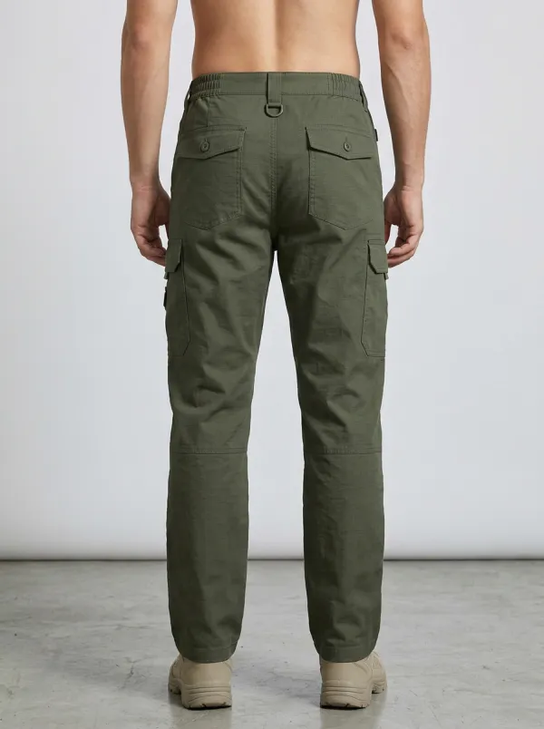 Minimal Layered-Detail Men's Multi-Pocket Waterproof Tactical Cargo Pants